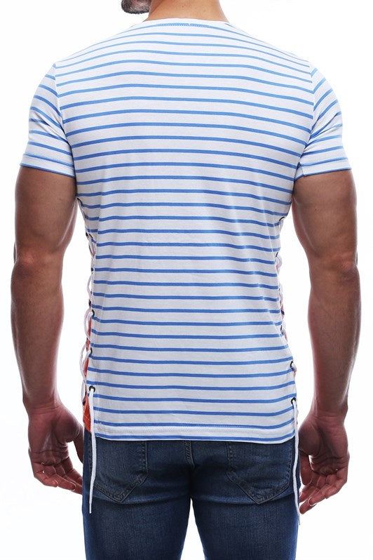 MDX Side Lace-Up Cornflower Blue T-Shirt 2567 - Columbus