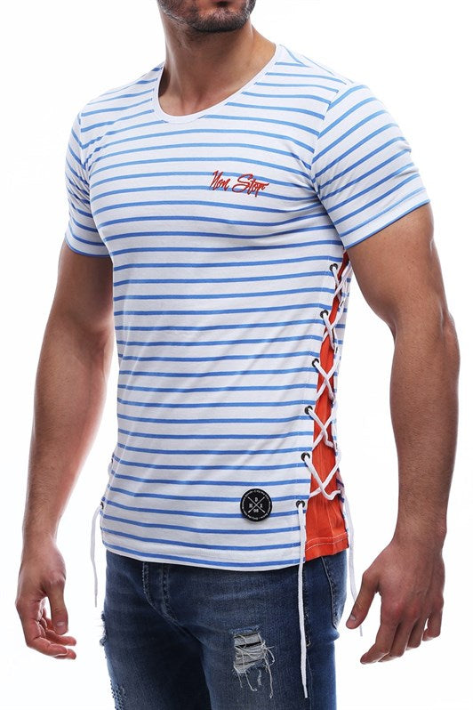 MDX Side Lace-Up Cornflower Blue T-Shirt 2567 - Columbus