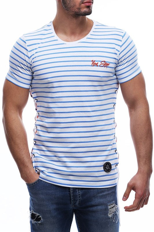 MDX Side Lace-Up Cornflower Blue T-Shirt 2567 - Columbus