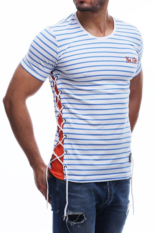 MDX Side Lace-Up Cornflower Blue T-Shirt 2567 - Columbus