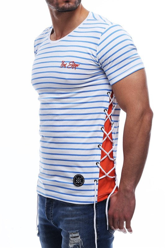 MDX Side Lace-Up Cornflower Blue T-Shirt 2567 - Columbus
