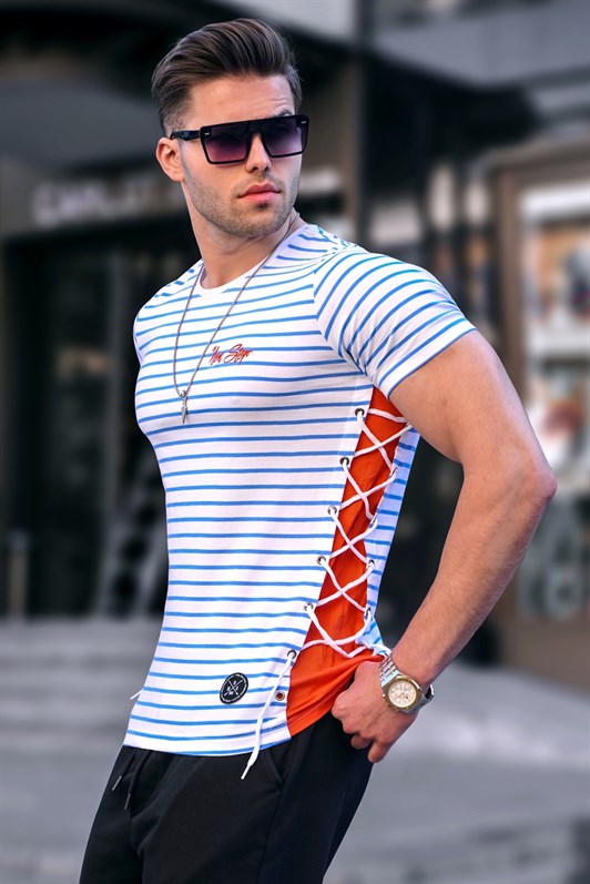 MDX Side Lace-Up Cornflower Blue T-Shirt 2567 - Columbus