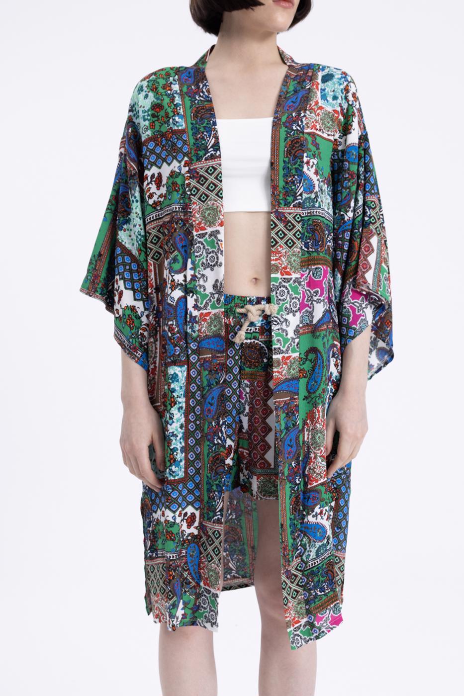 BSL Women Bat sleeve kimono - Auburn