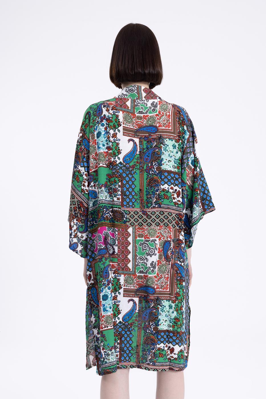 BSL Women Bat sleeve kimono - Auburn