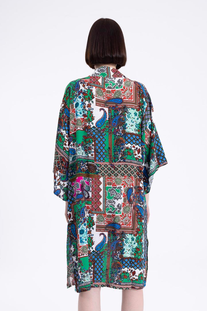 BSL Women Bat sleeve kimono - Auburn