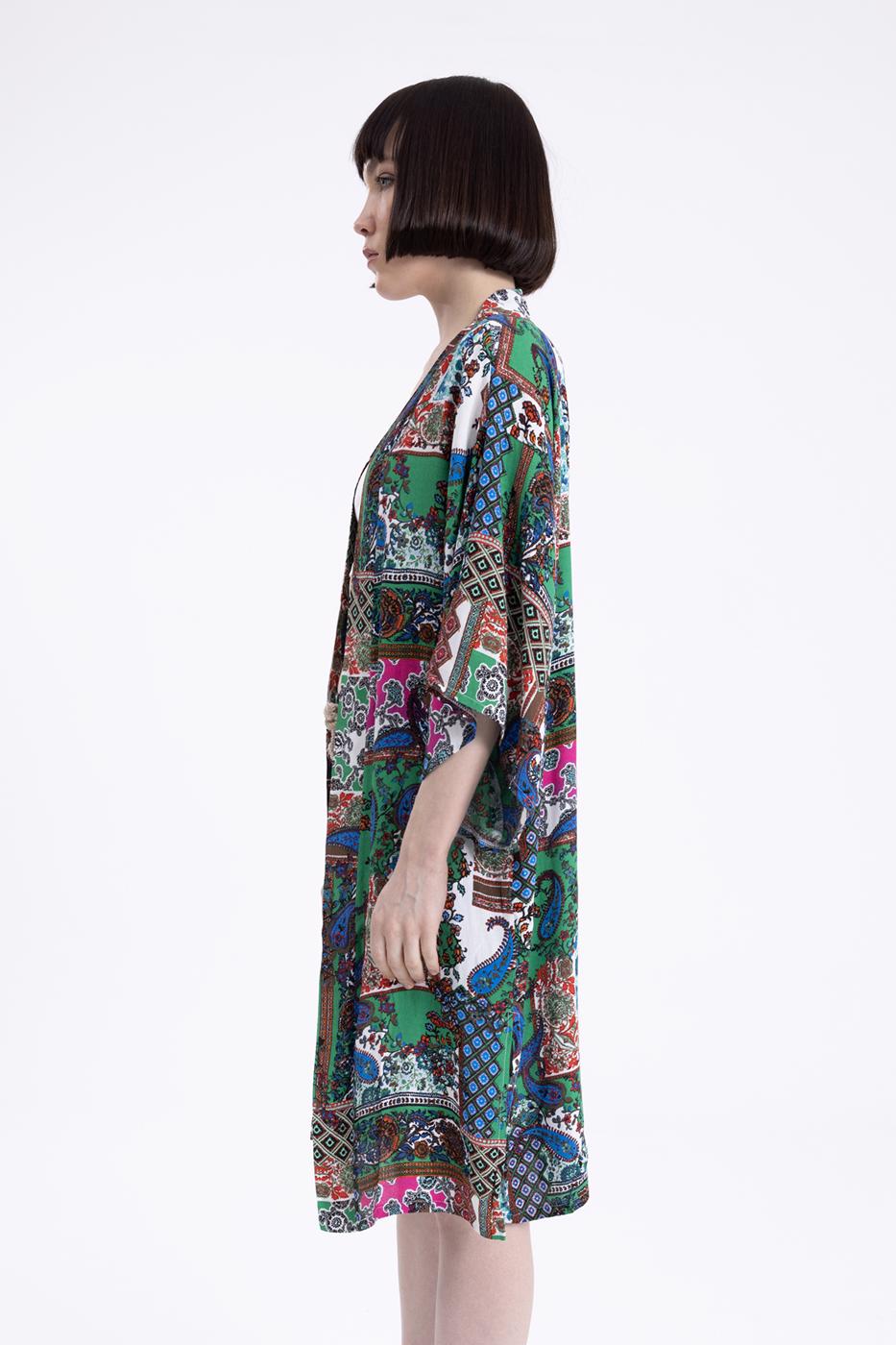 BSL Women Bat sleeve kimono - Auburn