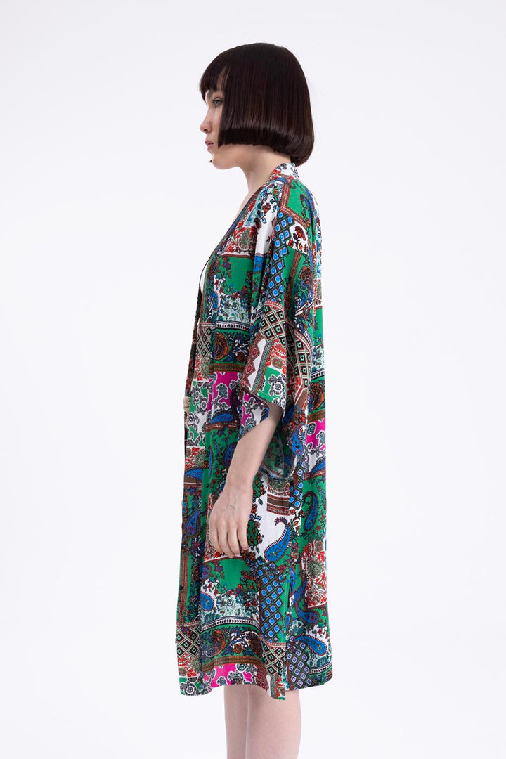 BSL Women Bat sleeve kimono - Auburn