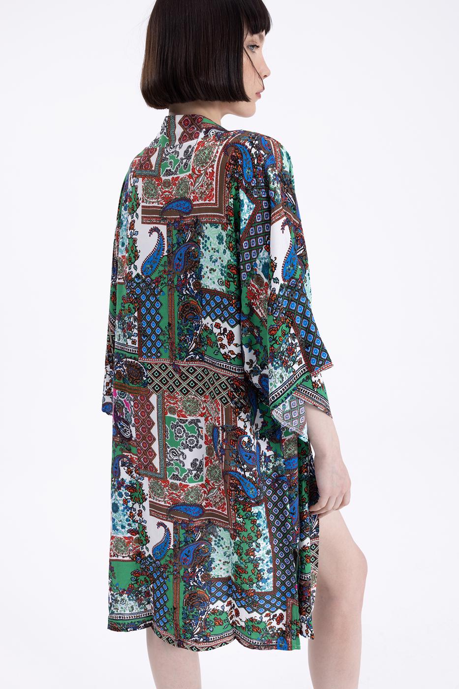 BSL Women Bat sleeve kimono - Auburn