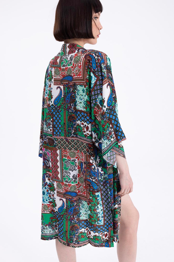BSL Women Bat sleeve kimono - Auburn