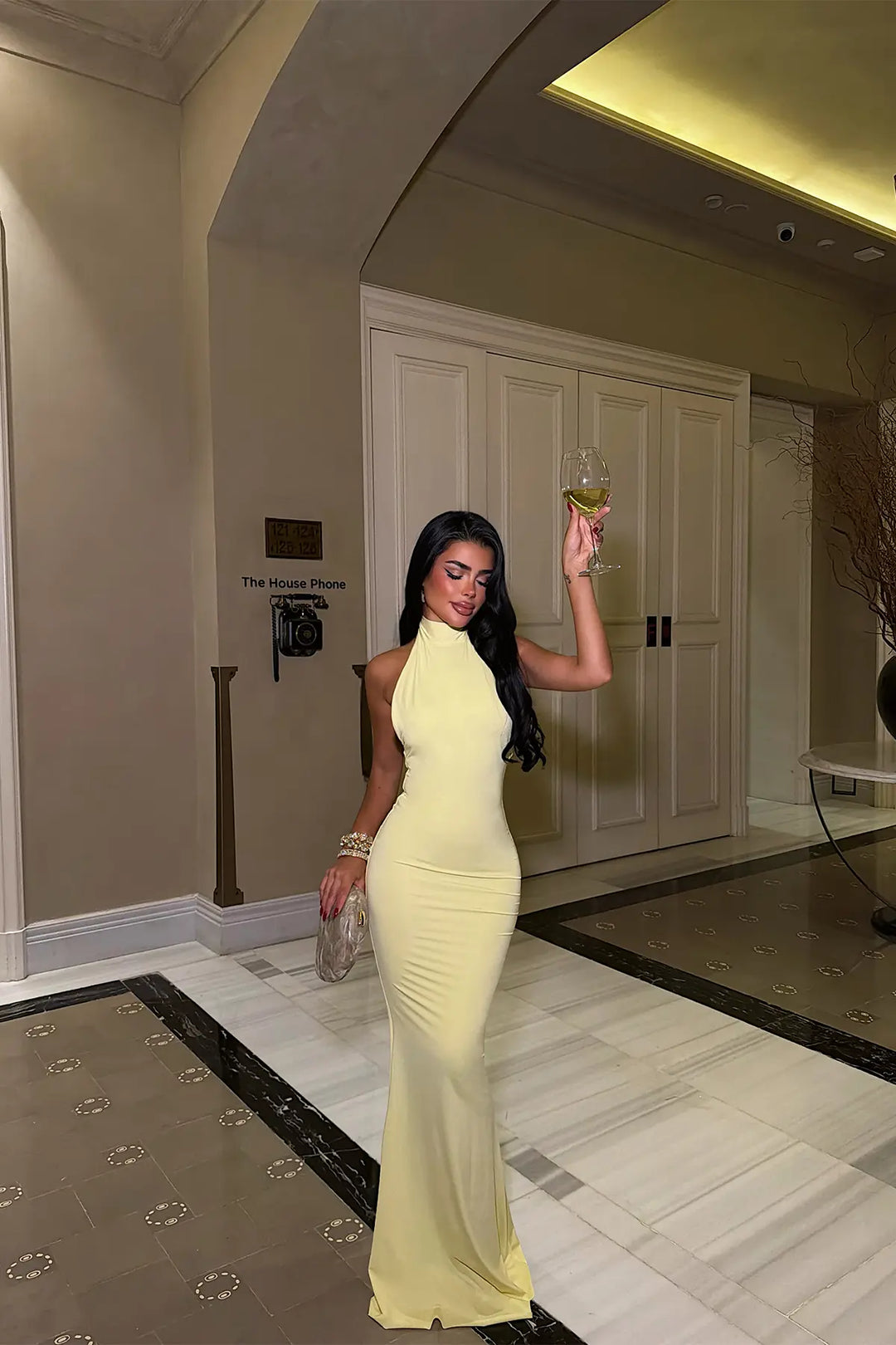 EYY Women Yellow Basic Long Dress - Tlaquepaque