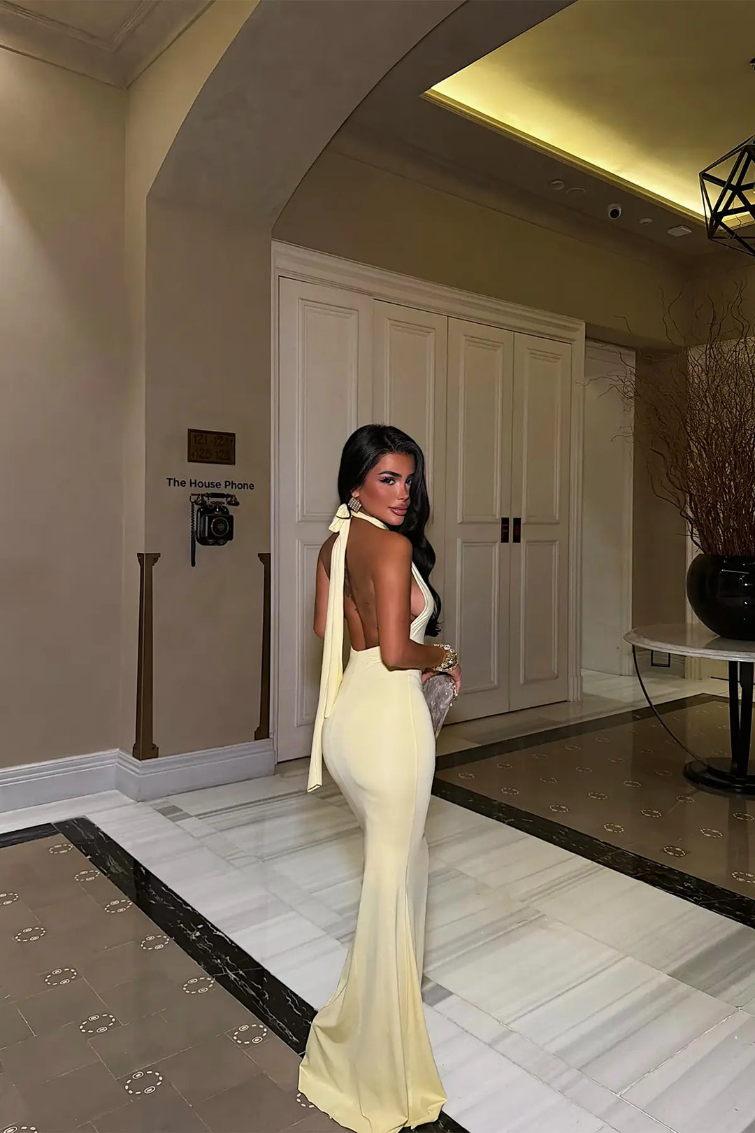 EYY Women Yellow Basic Long Dress - Tlaquepaque