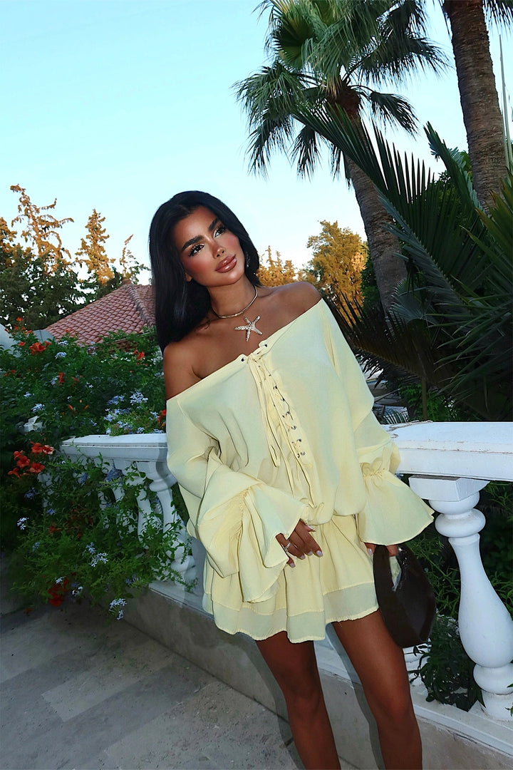 EYY Women Yellow Darcie Mini Dress - Yakima