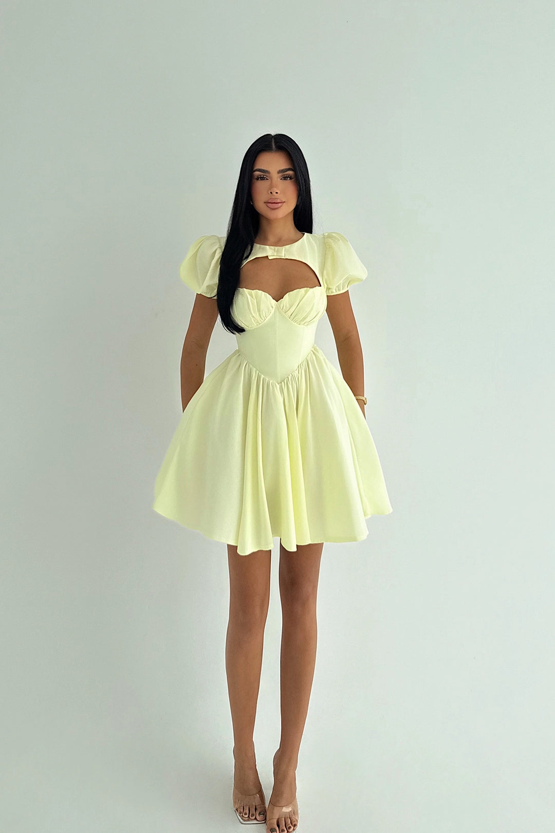 EYY Women Yellow Mollie Mini Dress - Athens