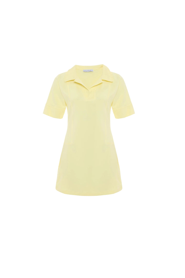 EYY Women Yellow Shirt Collar Dress - Mishawaka