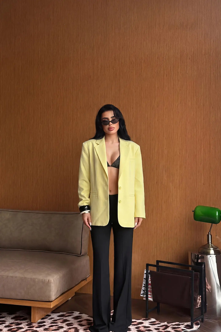 EYY Women Yellow Sidrit Oversize Blazer - Riverton
