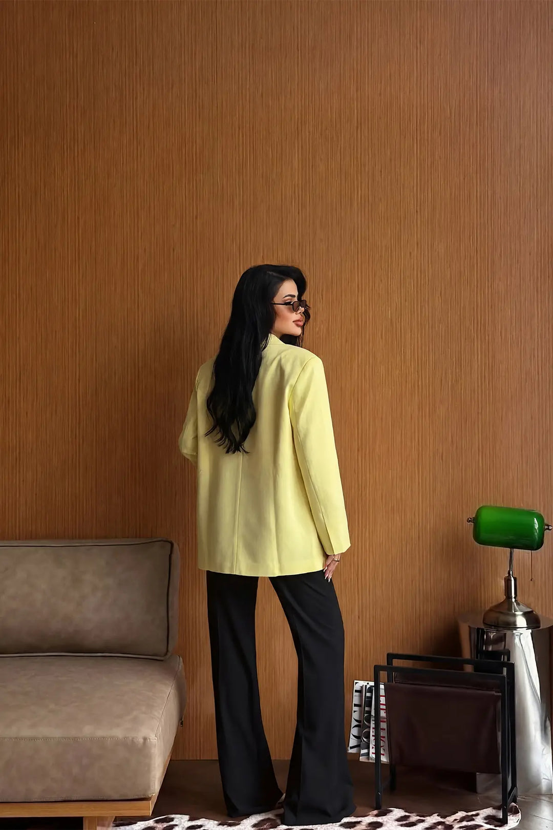 EYY Women Yellow Sidrit Oversize Blazer - Riverton