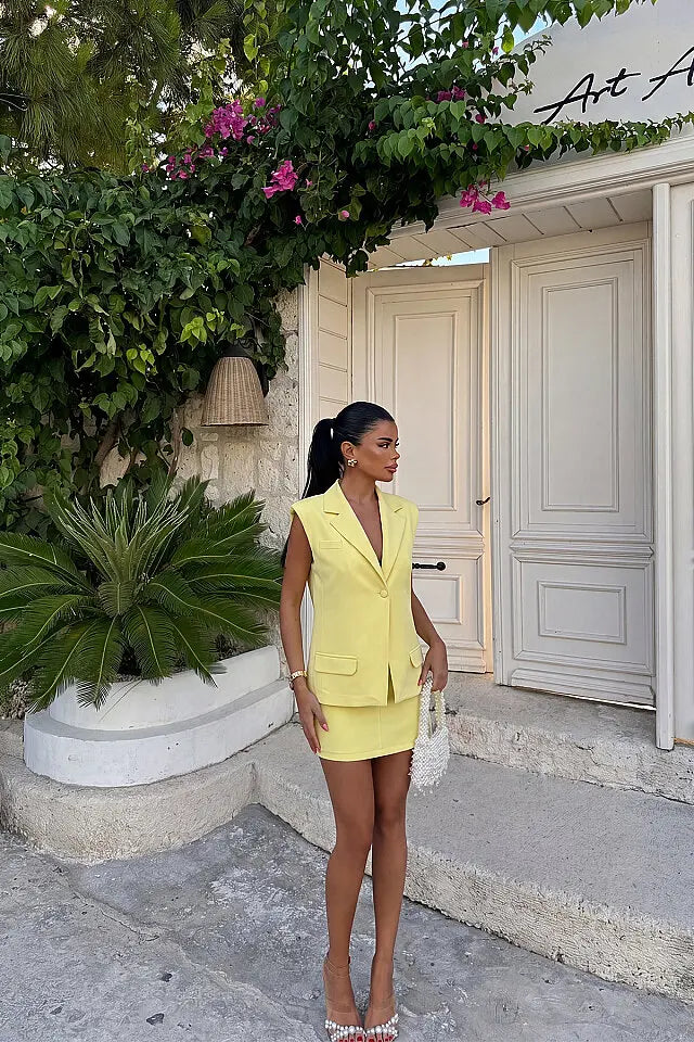 EYY Women Yellow Skirt Set - Warren