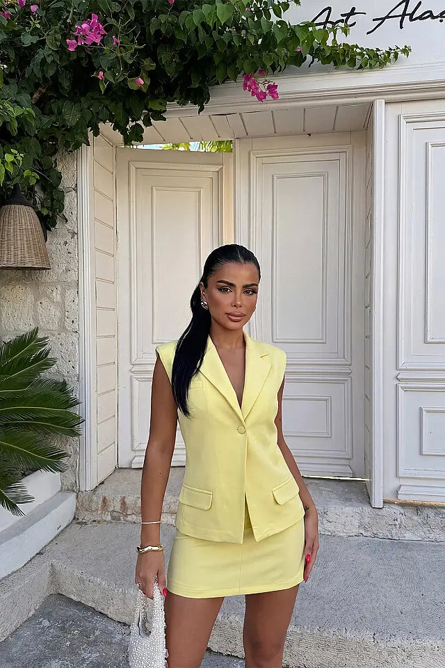 EYY Women Yellow Skirt Set - Warren