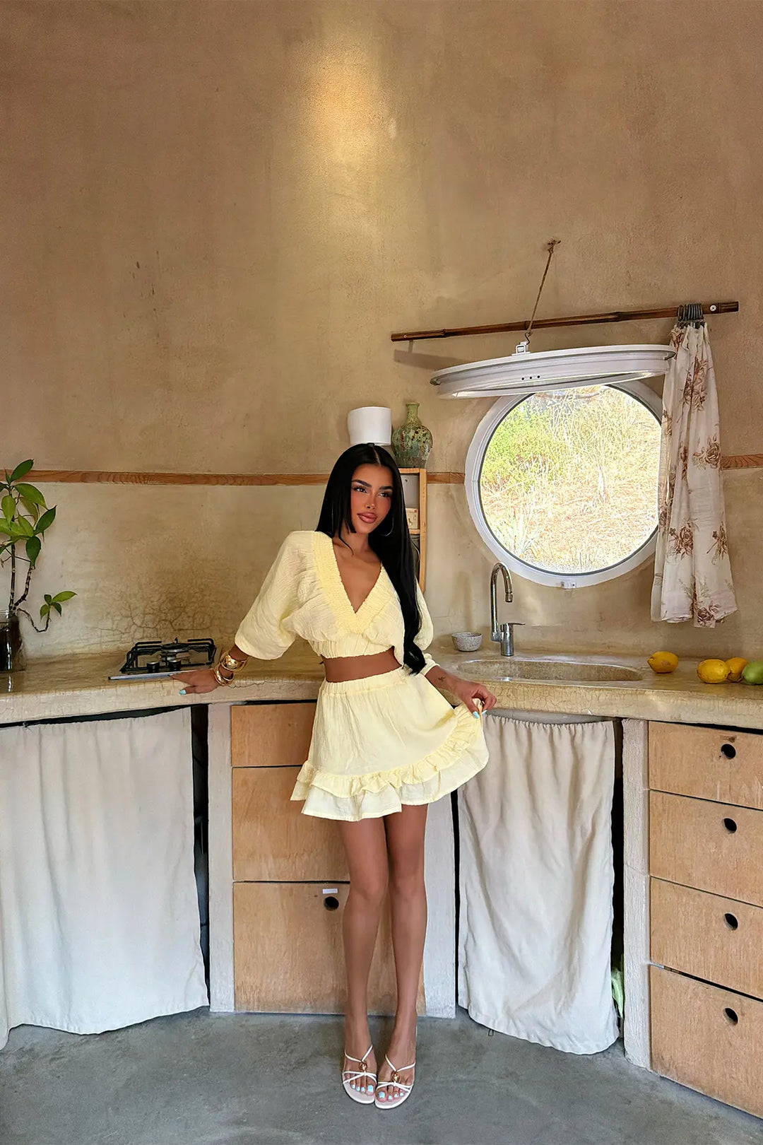 EYY Women Yellow Skirt Set - Villejuif