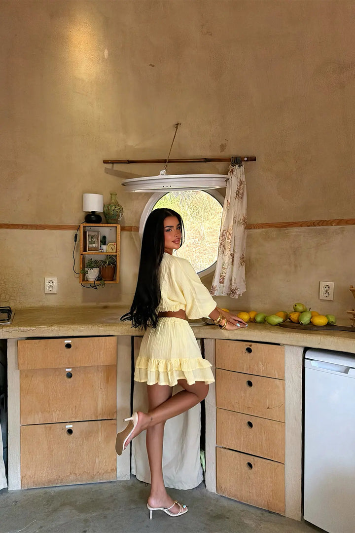 EYY Women Yellow Skirt Set - Villejuif