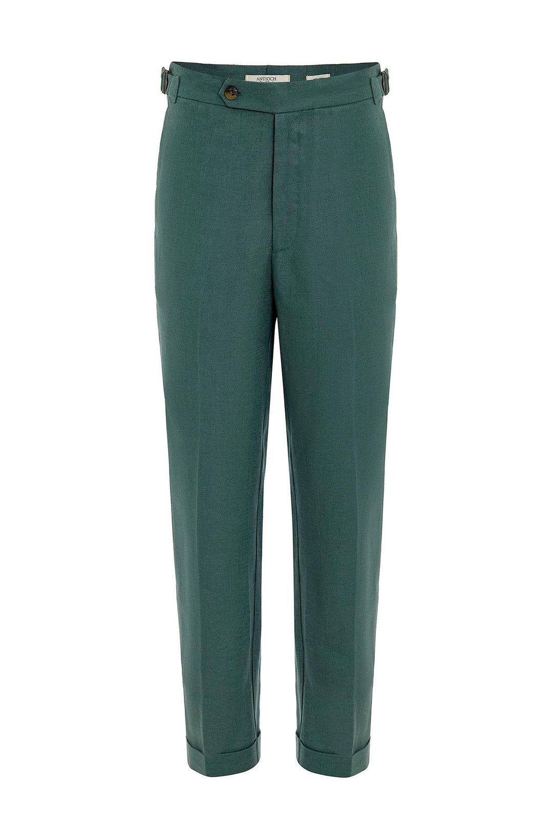 ANT Antioch Green 100% Linen Italian Cut Men's Pants - Cerveteri