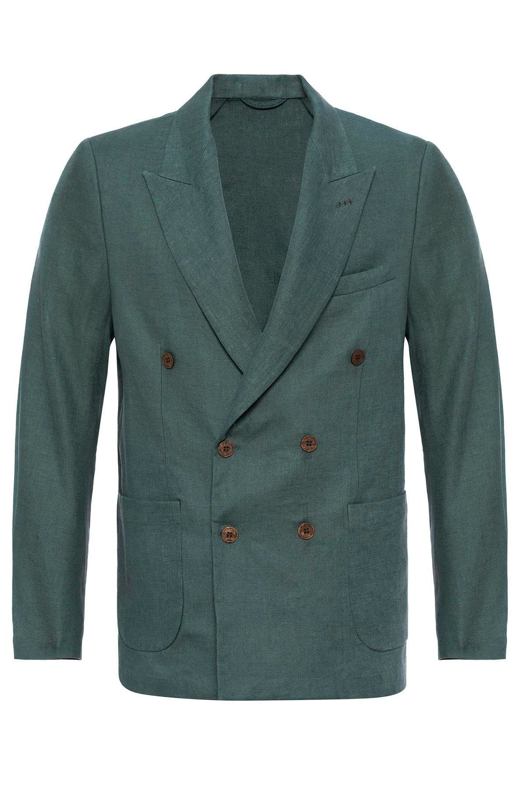 ANT Antioch Green 100% Linen Double Breasted Men's Blazer Jacket - Corroios