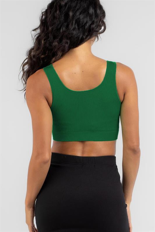 MDX Green Basic Crop Top Blouse with Straps MG1757 - West Sacramento