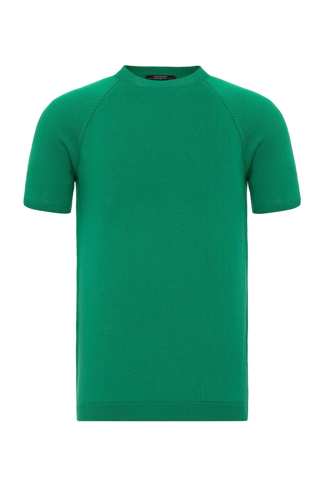 ANT Antioch Green Bicycle Collar Slim Fit Men's Knit T-Shirt - Mérignac