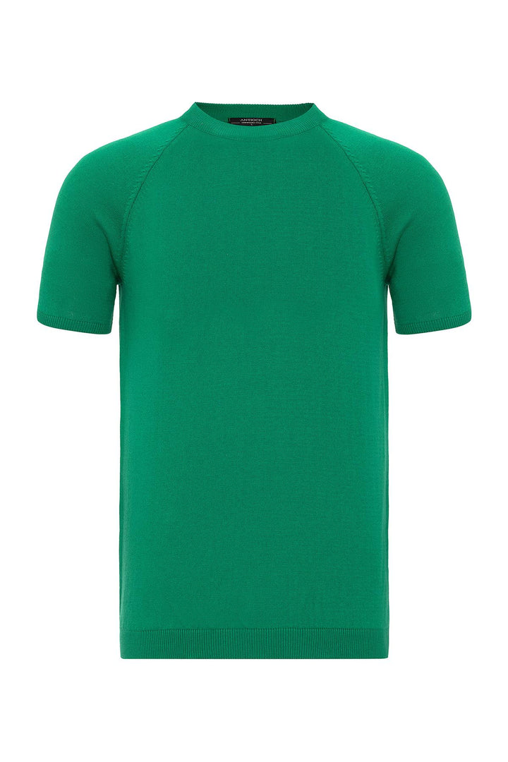 ANT Antioch Green Bicycle Collar Slim Fit Men's Knit T-Shirt - Mérignac
