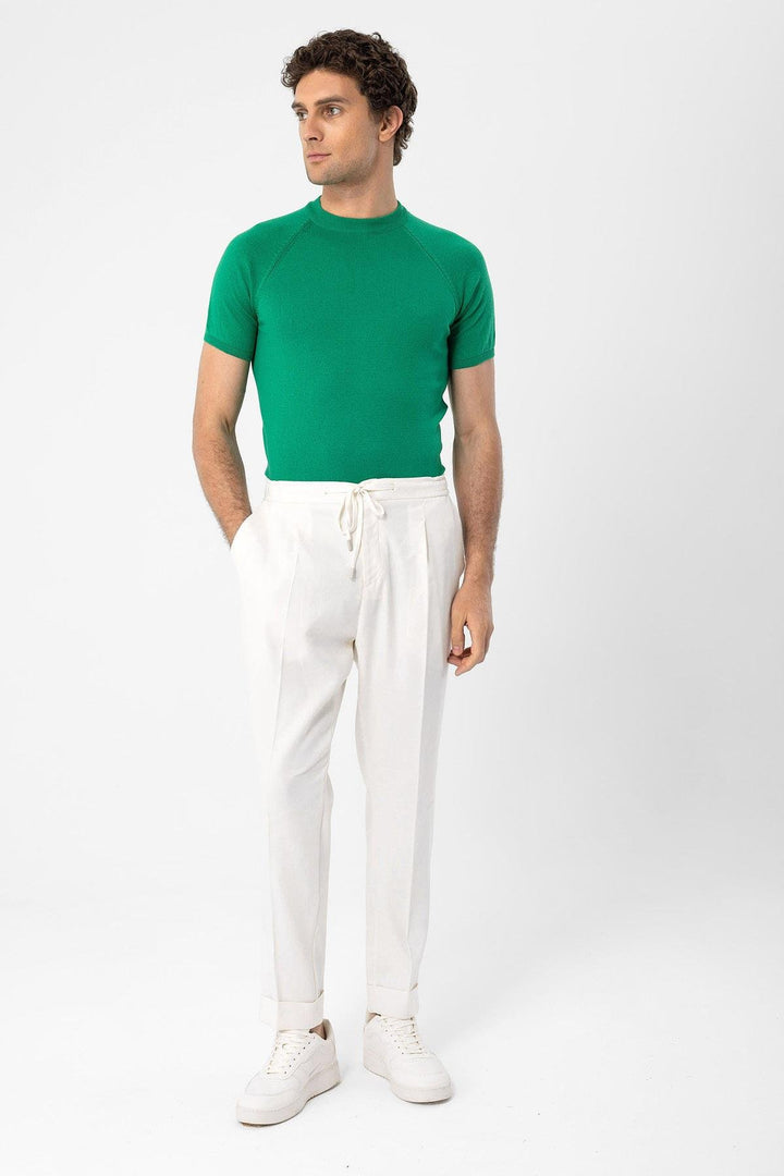 ANT Antioch Green Bicycle Collar Slim Fit Men's Knit T-Shirt - Mérignac