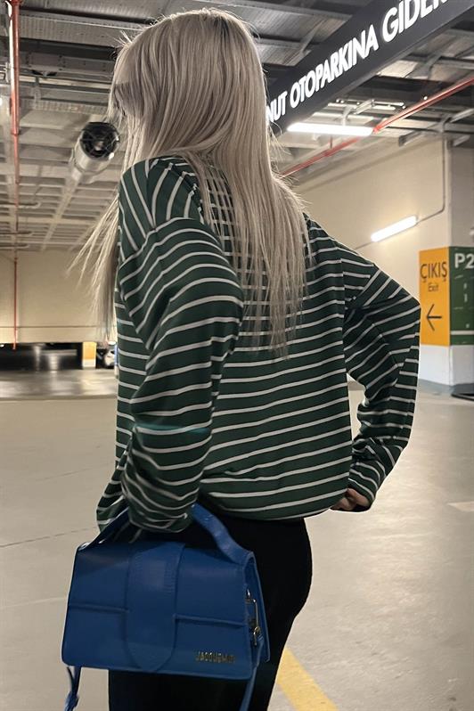 MDX Green Striped Sweatshirt MG980 - Mascouche