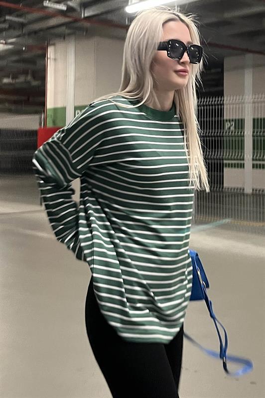 MDX Green Striped Sweatshirt MG980 - Mascouche