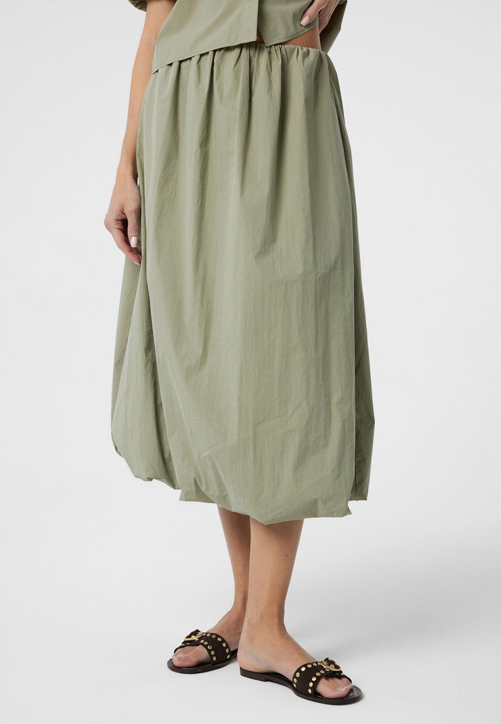 ANT Antioch Green Women Balloon Midi Skirt - Villaflores