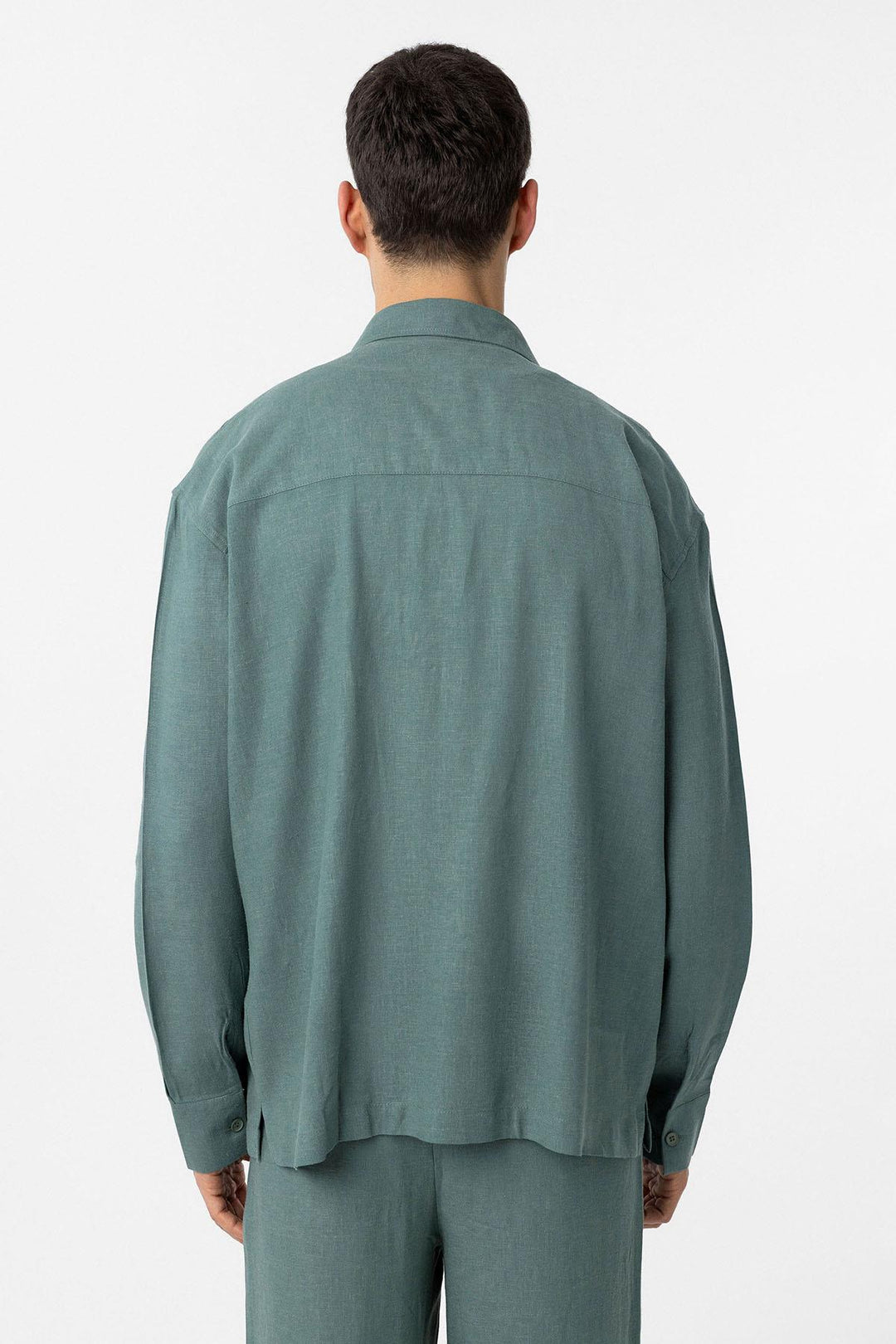 ANT Antioch Green Linen Blend Relax Fit Men's Shirt - El Cajon