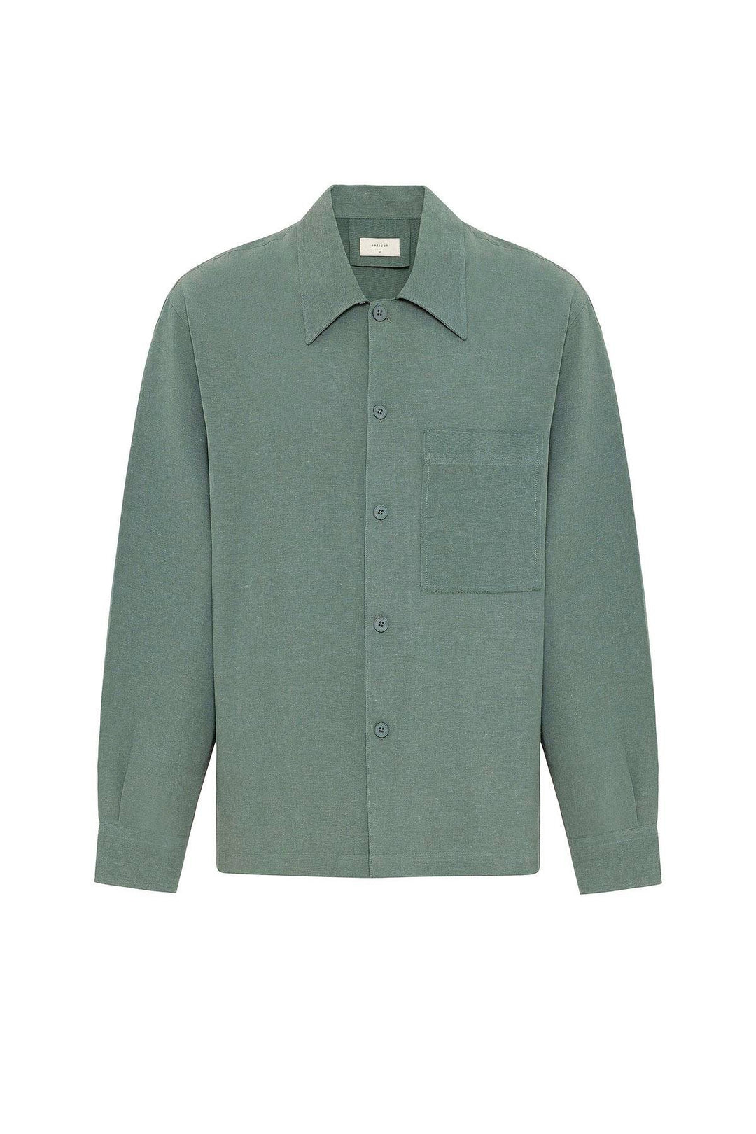 ANT Antioch Green Linen Blend Relaxed Fit Men's Shirt - Osimo