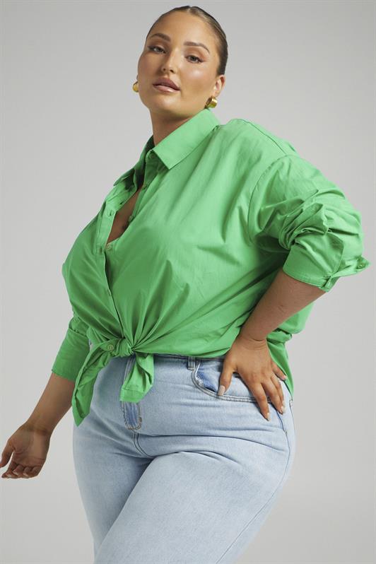 MDX Green Oversize Basic Women's Shirt MG1794 - Santa Lucía del Camino