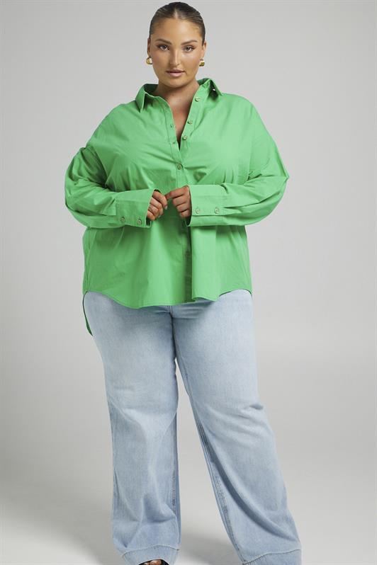 MDX Green Oversize Basic Women's Shirt MG1794 - Santa Lucía del Camino