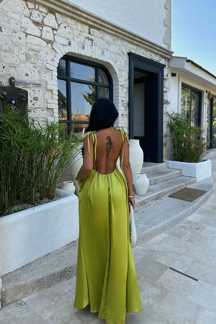 EYY Women GREEN ANAIS BACKLESS DRESS - Sanlúcar de Barrameda
