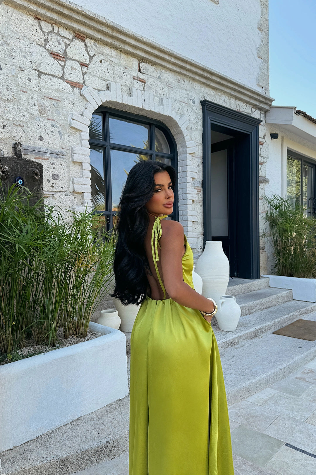 EYY Women GREEN ANAIS BACKLESS DRESS - Sanlúcar de Barrameda