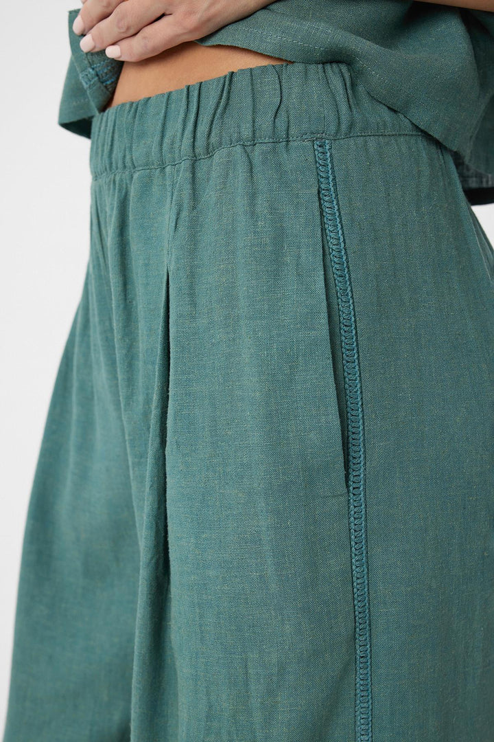 ANT Antioch Green Stripe Detailed Women's Pants - Lloret de Mar