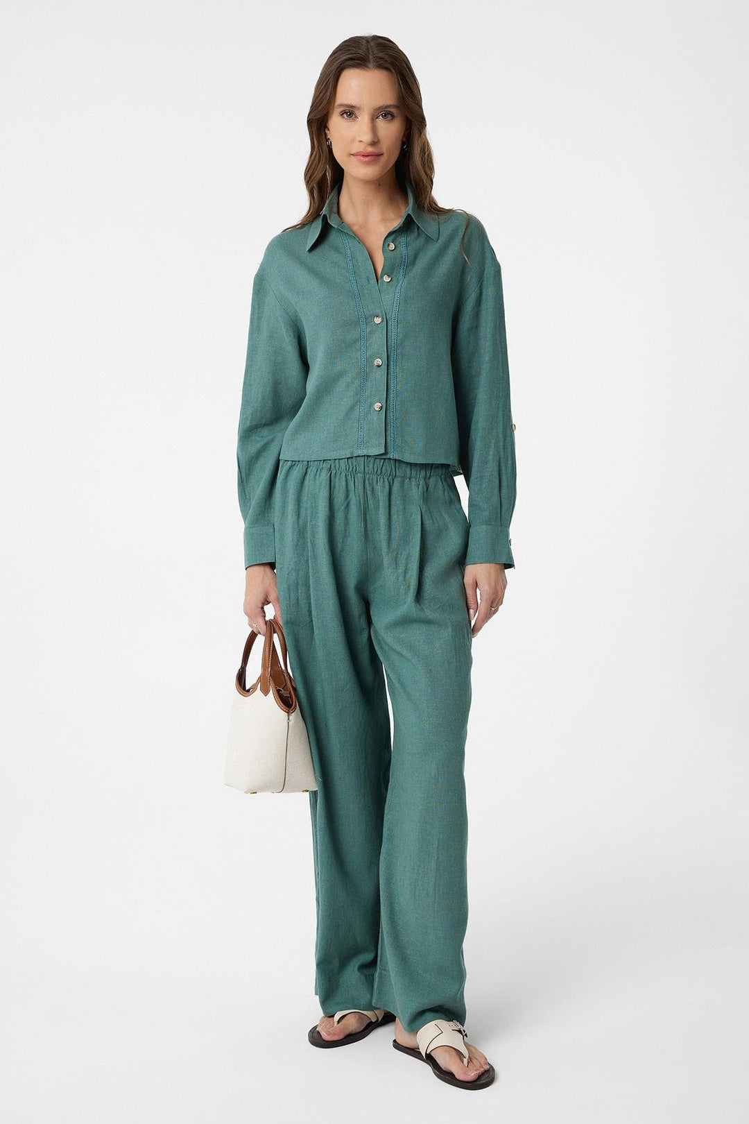 ANT Antioch Green Stripe Detailed Women's Pants - Lloret de Mar