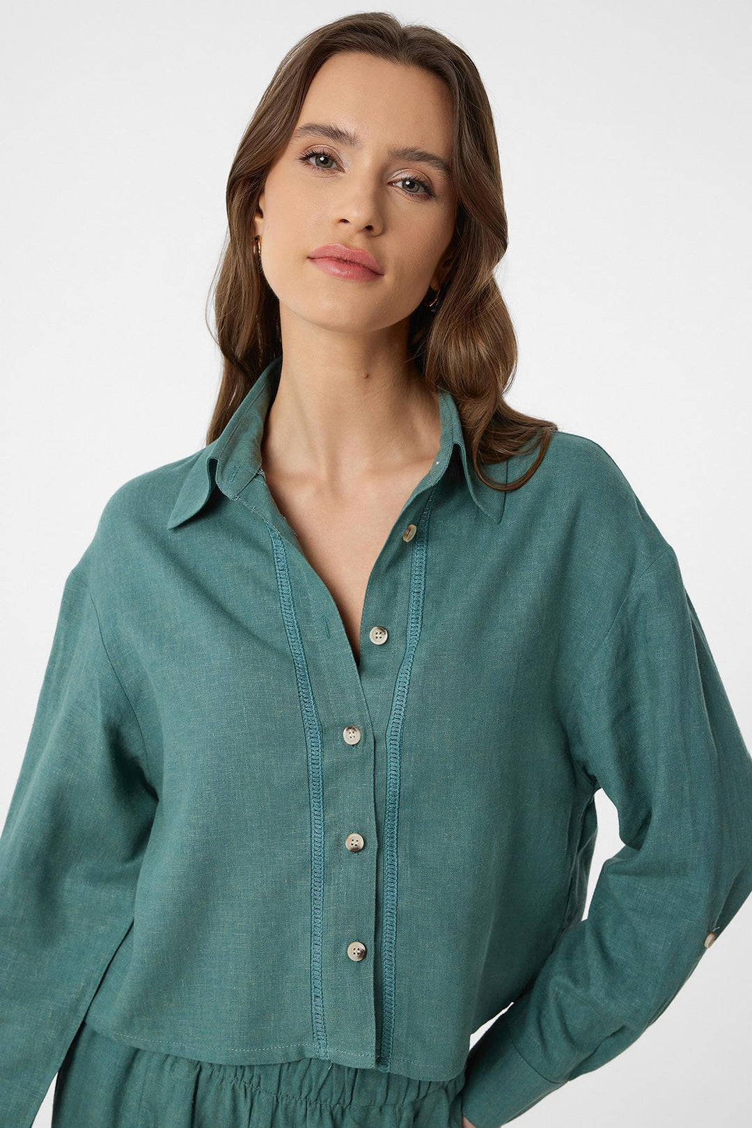 ANT Antioch Green Striped Women's Shirt - Melbourne