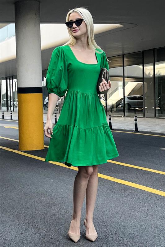 MDX Green Backless Basic Short Dress - St. Albert
