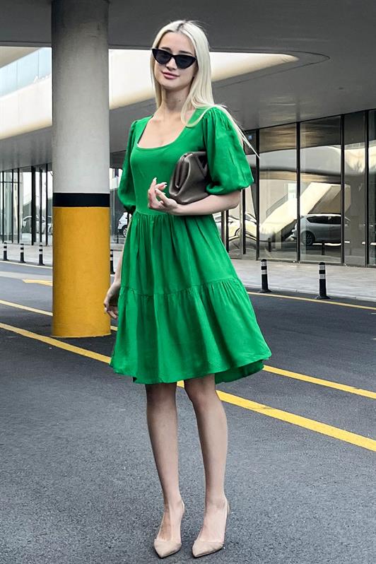 MDX Green Backless Basic Short Dress - St. Albert