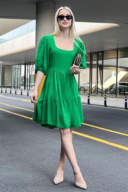 MDX Green Backless Basic Short Dress - St. Albert