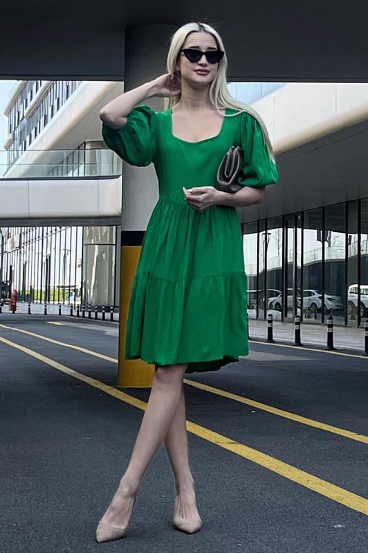MDX Green Backless Basic Short Dress - St. Albert