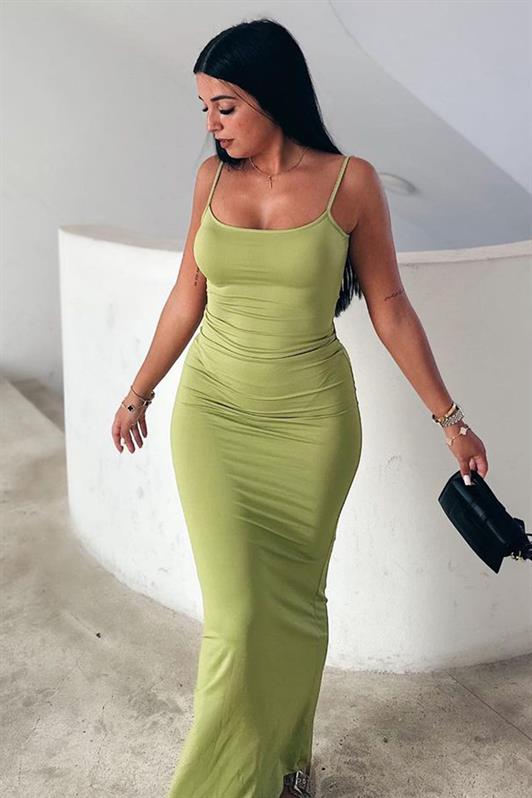 MDX Green Long Sleeve Basic Dress MG1852 - East Point