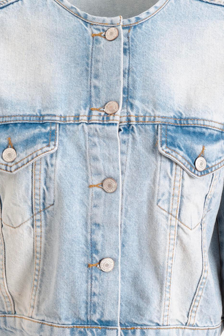 BSL Women Wash Effect Denim Coat - Culiacán