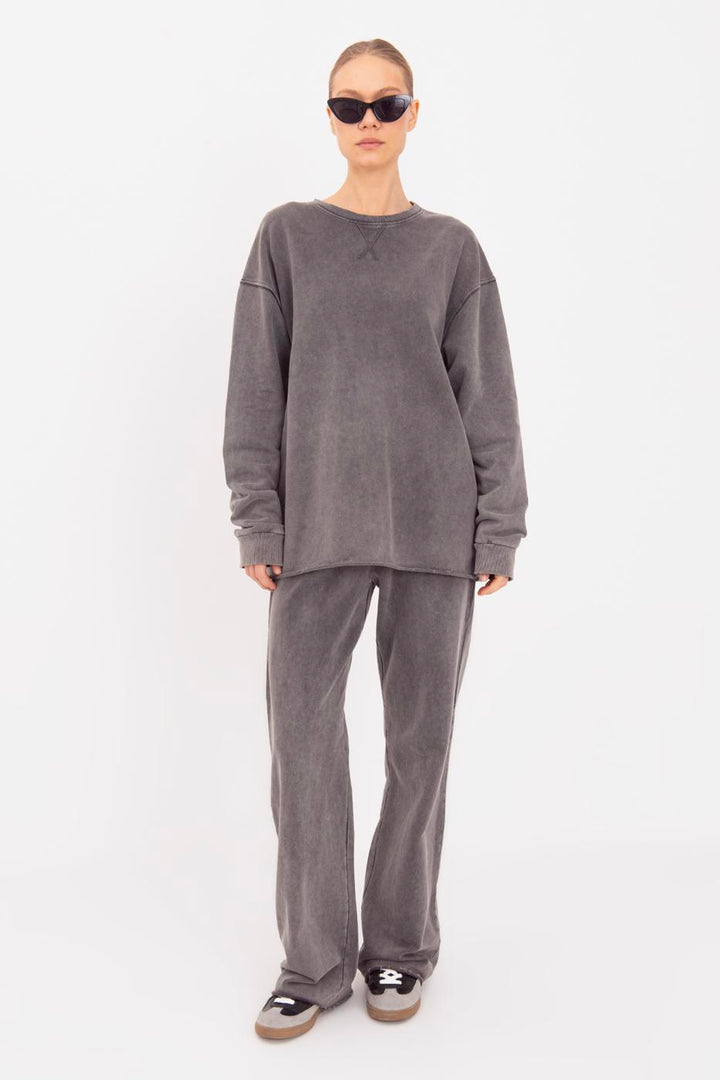 BSL Women Washed Straight Cut Trousers - Edmond