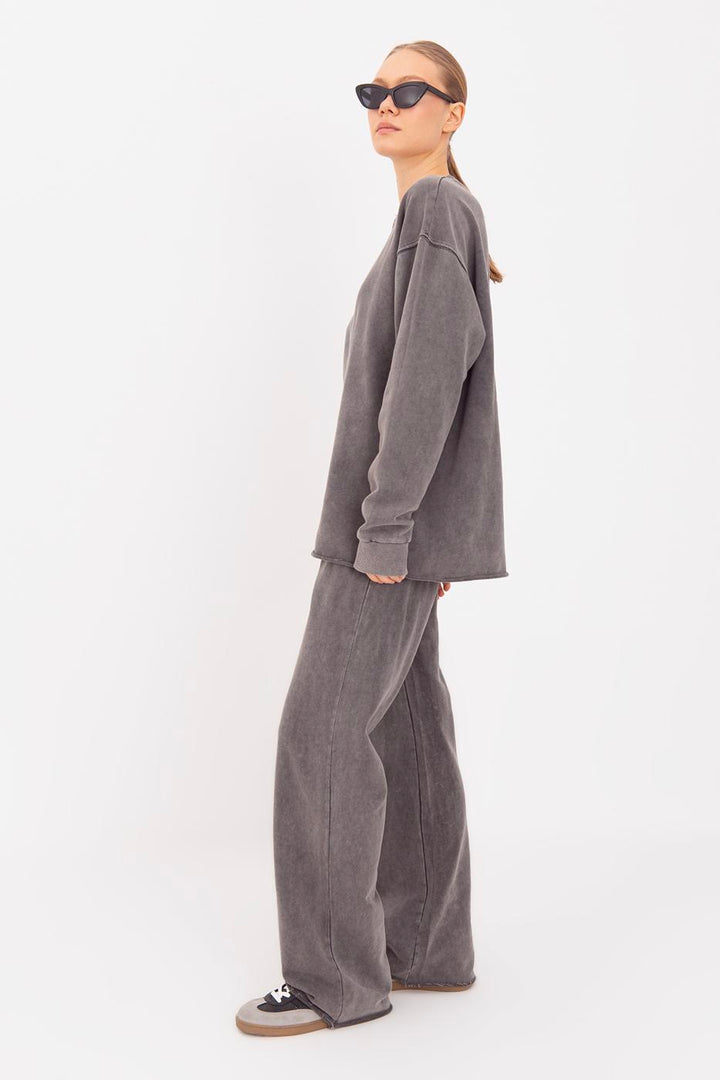 BSL Women Washed Straight Cut Trousers - Edmond